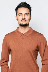 Langærmet trøje-orange