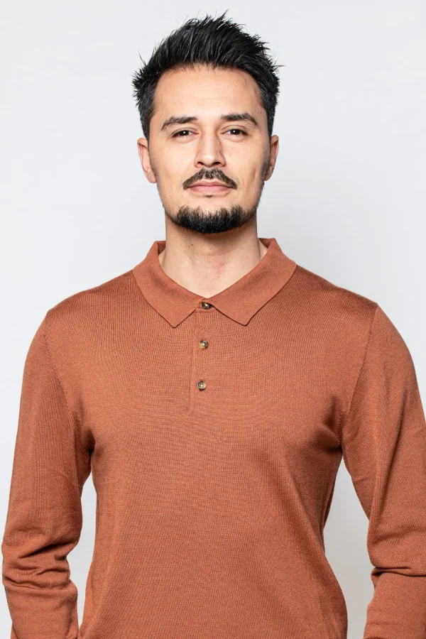 Langærmet trøje-orange